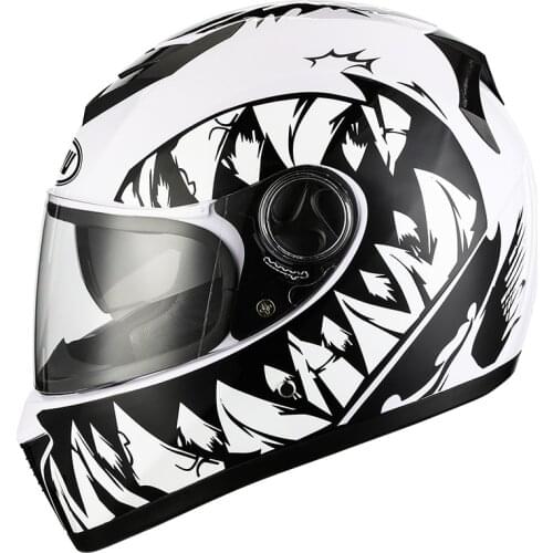 2021 Full Face motorcycle helmet dual visor DOT skull pattern safety racingMotocross helmet casco capacete for man women