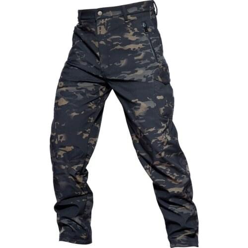 2020 Winter Soft Shell Warm Tactical Pants Men Camouflage Combat Waterproof Military Cargo Warm Fleece Pants Army Modis Trousers