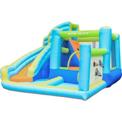 Doctor Dolphin Inflatable Commercial Water Slides Bouncer for Kids Ball Hole Water Pool House Small Bouncy Castle Jumper Jump