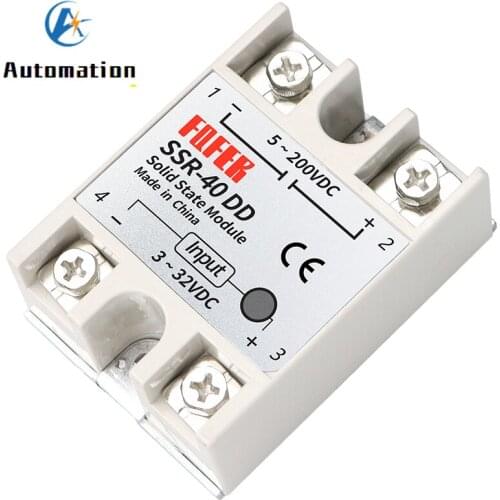 SSR -10DD/25DD/ 40DD DC control DC SSR white shell Single phase Solid state relay without plastic cover