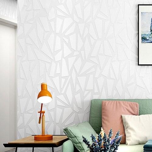 Imitation diatom mud solid color plain 3D wallpaper High-end womens pure white Nordic clothing store grainy wallpaper