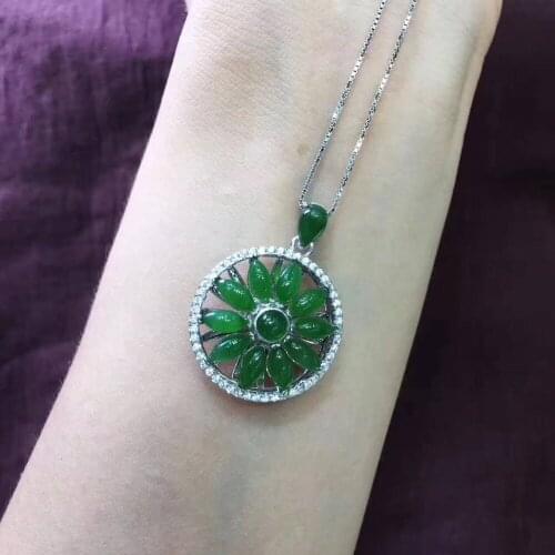 Boutique jewelry Natural hetian jade pendant, 925 silver jewelry wholesale natural Hetian jade pendant