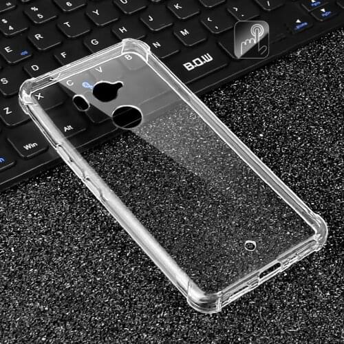 Clear Transparent TPU Silicone Case for HTC U11 Plus U11+ U 11Plus 11+ 6 in Phone Back Protective Soft Cover Protection