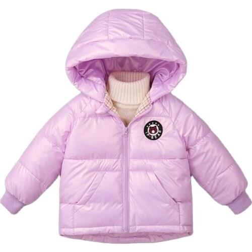 Childrens Down Cotton Coat 2021 Winter Fashion New Products For Kids Boys And Girls Colorful Warm Down Hooded Jacket