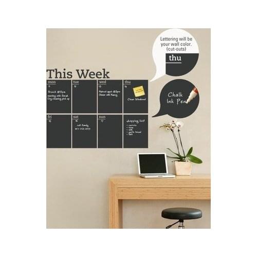 Timetable Wall Sticker Periodic Table Poster Company Office School Classroom Removable Blackboard Stickers Kids Room Weekly Plan