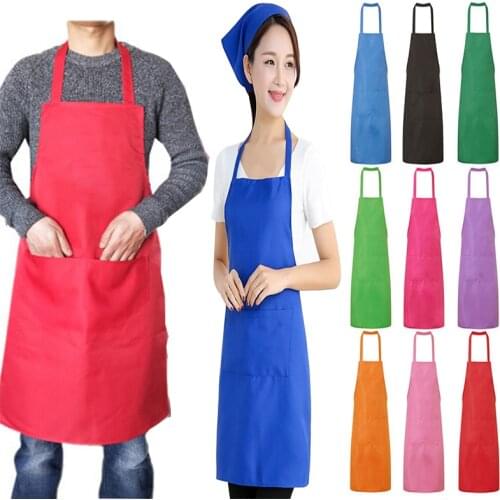 1pc Colorful Cooking Apron Thicken Cotton Sleeveless Chef Clothes Bib Anti-wear Kitchen Salon Bake Universal Apron