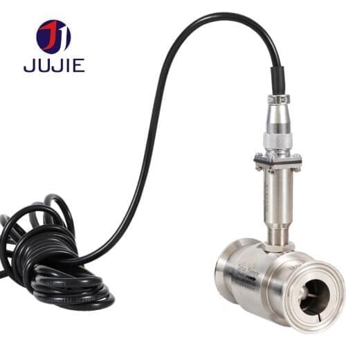 DN15 DN20 DN25 DN32 DN40 DN50 sanitary clamp connection SS316 turbine flowmeter Water/Milk/Oil/Fuel/Diesel/Alcohol pulse 4-20mA