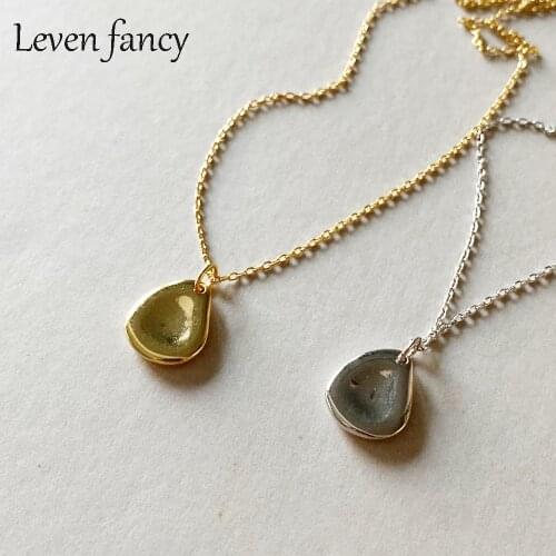 Real 925 Sterling Silver Geometric Necklace Gold 18K Short Necklace Irregular Solid Silver Party Jewelry Necklace Student Gifts