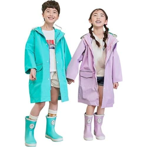 Outdoor Childrens Raincoat Poncho Rain Coat School Pink Long Waterproof Suit Kids Rain Jacket Gear Rainsuit Capa De Chuva Gift