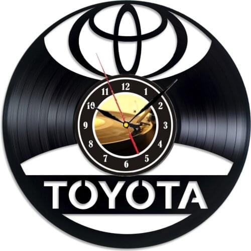 Toyota Logo Vinyl Record Wall Clock - Decorate your home with Modern Car Art