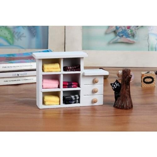 1PC Home Wood Cabinet Figurines Fashion Storage Box Organizer Desk Crafts Garbage Holder Sundries Props Wooden Craft JL 222