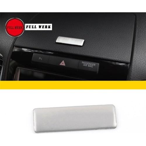 1pc Stainless Steel Car Styling Central Console Storage Box Switch Sticker Cover Cap Trim Protector for VW Touareg 2011-2018