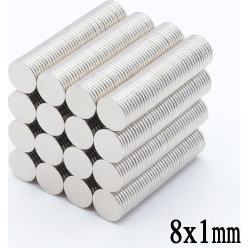 1000pcs 8x1 mm Mini Super Strong Powerful Magnets Rare Earth Small Neodymium Magnet N35 8 x 1mm