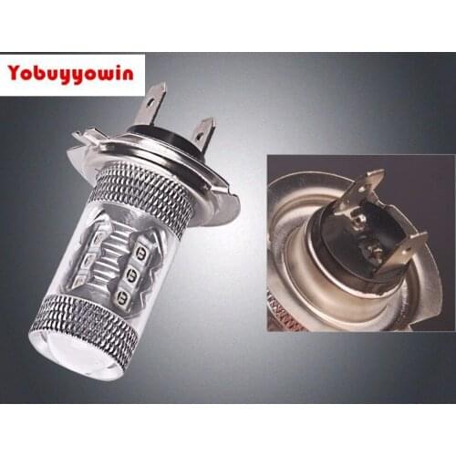 2Pcs/Lot Car H7 499 PX26D Canbus 80W High Power Ultra Blue LED 1000 LM Fog Driving DRL Lights Bulb 12V-24V