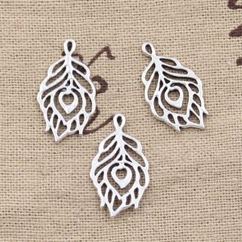 20pcs Charms Hollow Tree Leaf 22x13mm Antique Making Pendant fit,Vintage Tibetan Silver color,DIY Handmade Jewelry