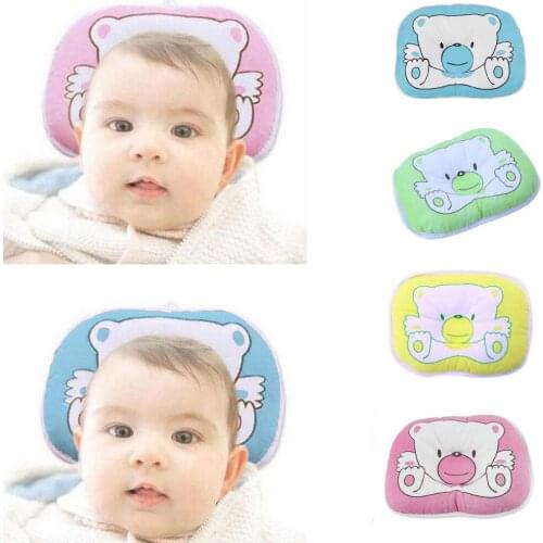 2019 Newborn Baby Kids Pillow Cartoon Print Anti Flat Head Syndrome for Crib Cot Bed Neck Support