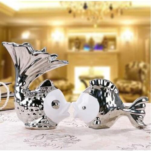 2020 EUROPEAN AND AMERICAN-STYLE CREATIVE FISH STATUE CRAFTS, BEAUTIFUL ANIMAL ARTWORK, HOME OFFICE RESTAURANT TABLE DECORATIONS