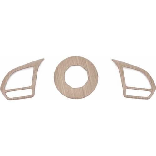 For MG ZS EV HS MG6 MG5 EZS 2018 2019 2020 2021 New Product Metal Oak Texture 3pcs Steering Wheel Trim Covers Car Accessories