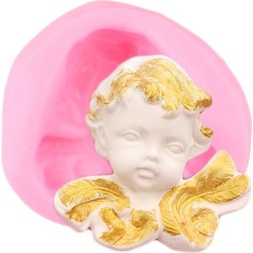 3D Angel Silicone Molds Soap Resin Clay Fondant Mold Baby Birthday Cake Decorating Tools Candy Chocolate Gumpaste Moulds
