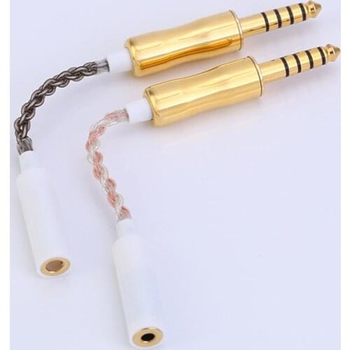 4.4mm Male to 2.5mm/ 3.5mm Female Earphones Cable HiFi Audio Cable Adapter High-end Professional Cable Adapter