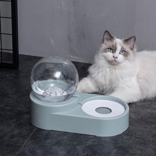 Pet Dog Bowl Water Corner Dog Cat Bowl Automatic Cat Water Dispenser Pet Supplies Plastic Double Bowl