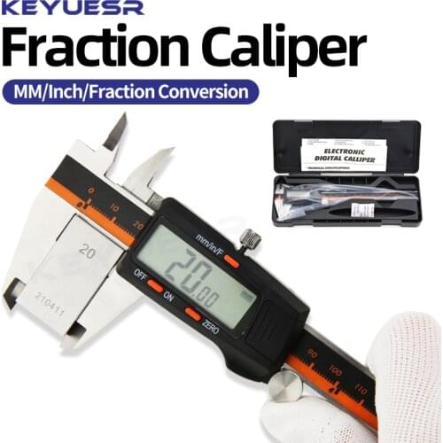 Fraction Digital Caliper Stainless Steel/Carbon Steel/Plastic Vernier Calipers Electronic Micrometer Ruler Depth Measuring Tools