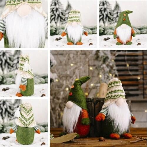 Santa Claus Faceless Doll Christmas for Home Decoration Souvenirs Ornaments House 2021 Kids Gifts New Year Eve Accessories Goods