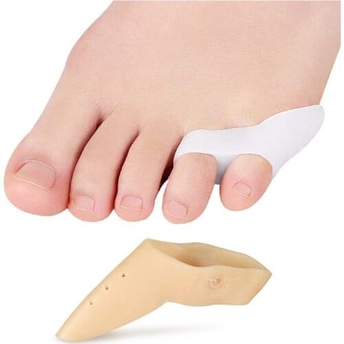 1-6Pair Gel Silicone Toe Separator With Holes Foot Care Pads Orthosis Tools Thumb Straightener Hallux Valgus Bunion Corrector