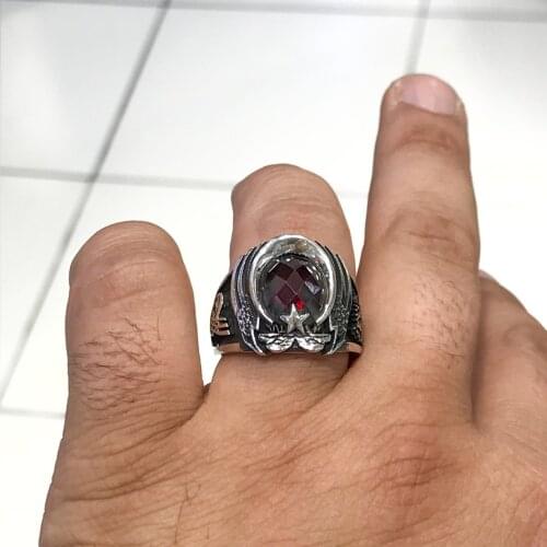 Double-Headed Eagle Tuğra Rigging NCO Male Ring
