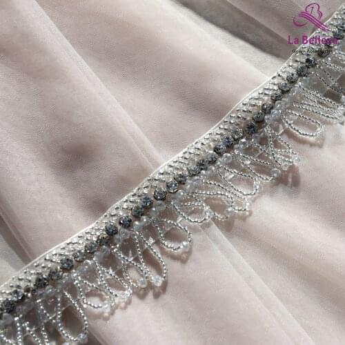 3yards/lot silver beautiful handmade beaded fringe lace trimming 3cm width