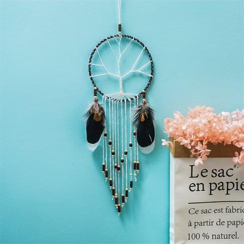 Dream Catcher Tree of Life Native Indian Dream Catcher Caught Your Dream Wind Chime Feather Pendant Wall Hanging Home Decoration