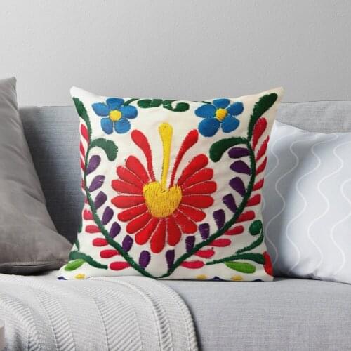 Mexican Flowers Throw Pillow Cushion Cover Polyester throw pillows case on sofa home living room car seat decor 45x45cm