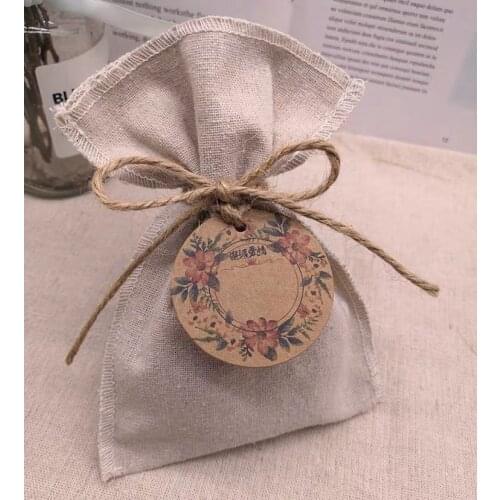 20pcs Burlap candy Bags vintage gift bag Natural Jute Sack Favor Bag baby Shower rustic Weddings Receptions favors and gifts