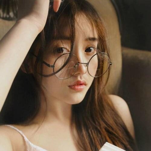 Fashion Vintage Retro Metal Frame Clear Lens Women Glasses Nerd Geek Eyewear Eyeglasses Black Oversized Round Circle Eye Glasses