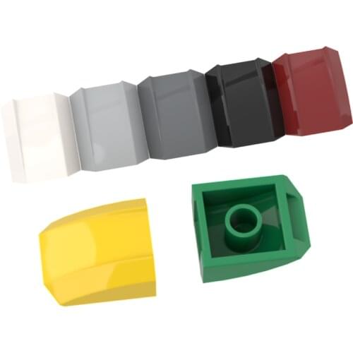 MOC Assembles Particles 30602 Curved 2x2 Lip No Studs Building Blocks Bricks Bulk Model DIY Educational High-Tech Spare