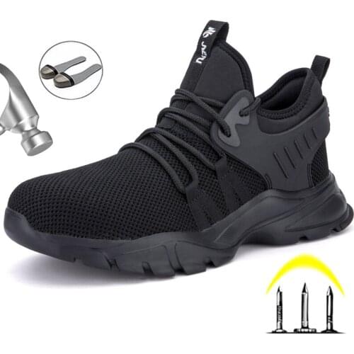 2020 New Indestructible Safety Shoes Men Puncture Proof Man Boots Steel Toe Shoes Work Sneakers Lightweight Work Boots Male