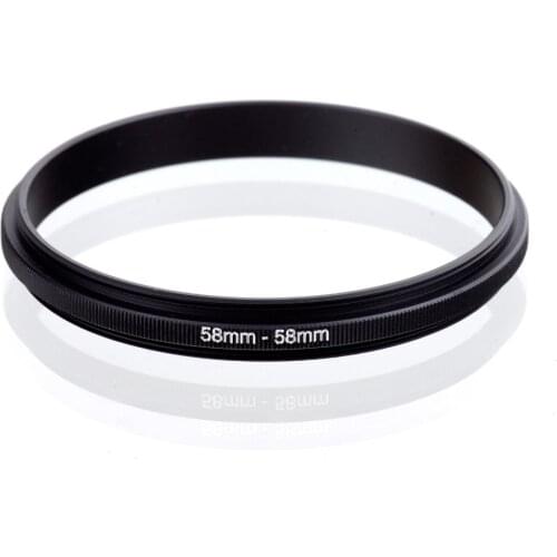 RISE(UK) 58mm-58mm 58mm to 58mm Male to Male Coupling Step Ring Adaptor 58-58 Dual Male