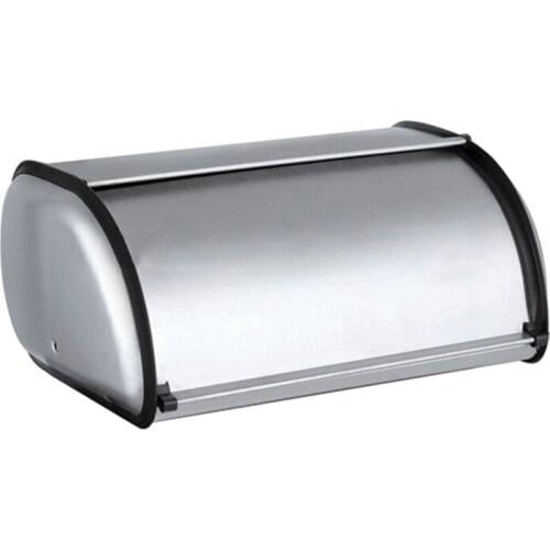 Stainless Steel Durable Simple Bread Case Breadbox Storage Box For Hotel Store Home Mirror Material Bread Storage Box 1Pcs