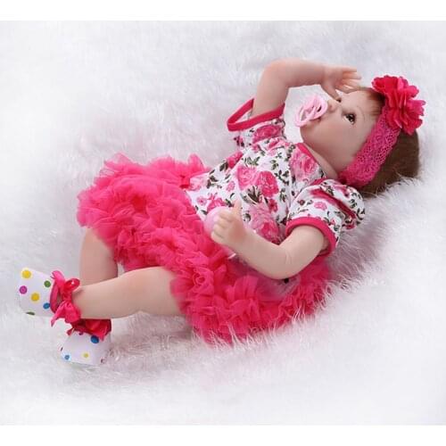Vivid Silicone Reborn Baby Doll for Kids Brinquedos Birthday Gift,Lifelike Baby Reborn Doll with Clothes Good Quality