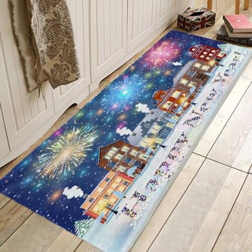 Christmas Rug 3D RUG Hallway Carpets and Rugs for Bedroom Living Room Carpet Kitchen Bathroom Anti-Slip Floor Mats 3D Mat