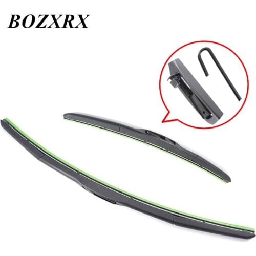 BOZXRX FIRST Hybrid Wiper Blade Dual Rubber for Best Wipe Windscreen High Performance Fit Hook Arms Only - ( Pack of 1 )