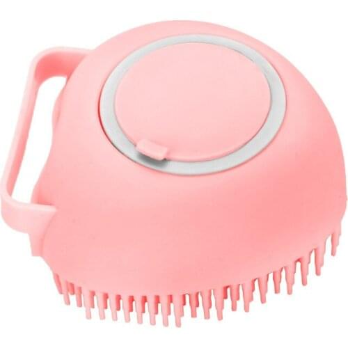 Silicone Bath Body Brush Shower Scrubber with Gel Dispenser Soft Massager Shower Loofah Brush 80ml SPA Shampoo Grooming Brushes