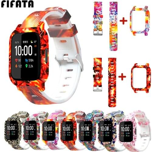 FIFATA Silicone Strap+Protective Cover For Haylou LS02 Watch Band Bracelet PC Protector Case Shell For Xiaomi Haylou LS02 Correa