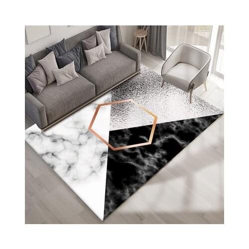 Nordic 3D Rug Geometric Marble Pattern Rug Living Room Sofa Coffee Table Mat Bedroom Mat