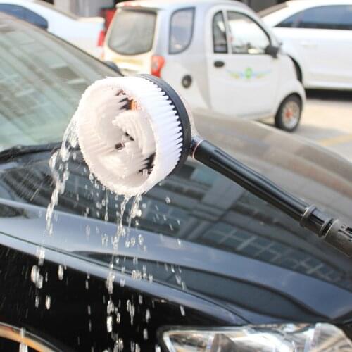 Car High-pressure Driven Rotating Soft Round Brush Cleaning Detailing Set Dashboard Air Outlet Clean Brush Tools Car Accessories