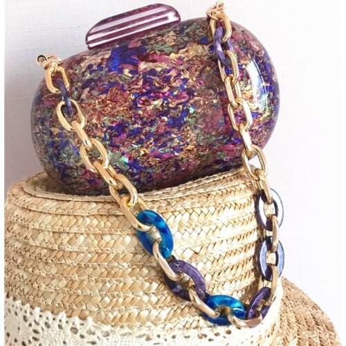 【wonder lamar】colorful mini acrylic round bag for lady casual evening clutch bag