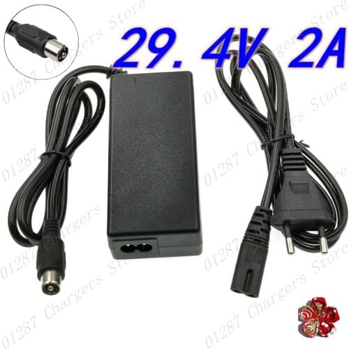 29.4V 2A charger For 24V 25.2V 25.9V 29.4V 7S lithium battery pack 29.4V recharger e-bike charger RCA-Steckverbinder