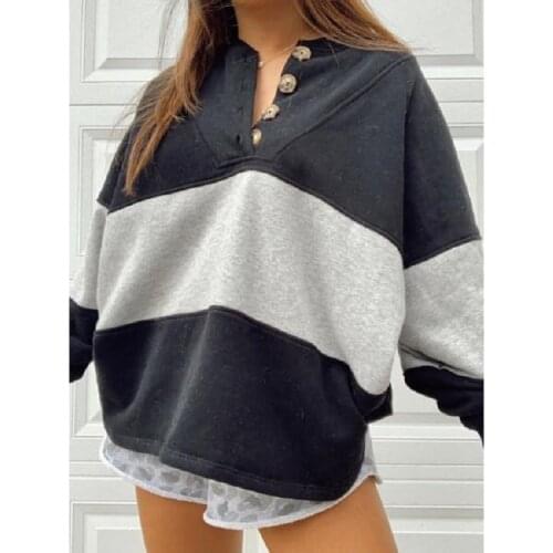 Women hoodies 2020 new autumn Cotton Full Casual Striped Pullovers simple style winter keep warm hoodies