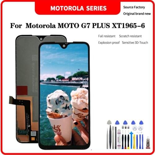LCD For motorola MOTO G7plus XT1965-6 no frame Display Touch Screen Digitizer Assembly with tools