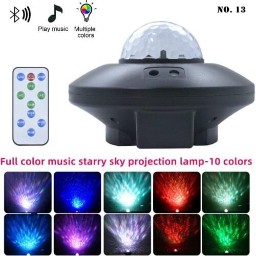 Starry Sea Master LED Night Light Projector Colorful Flashing Star Projection Lamp with Music Player for Kids Baby Bedroom Gifts